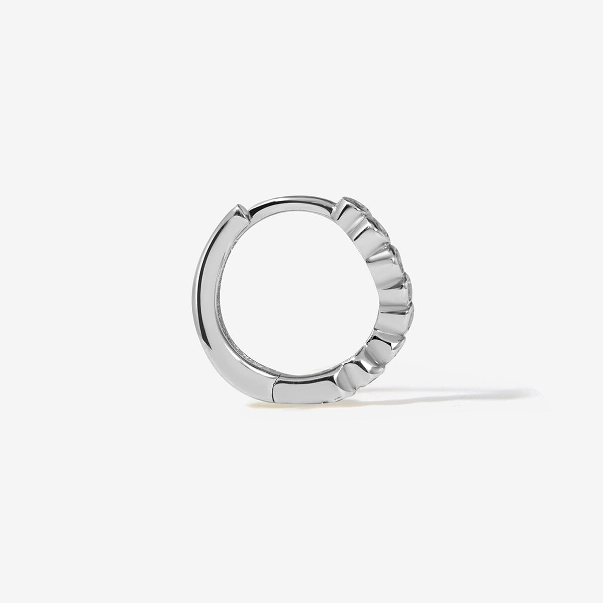 Alfred diamond hoop piercing
