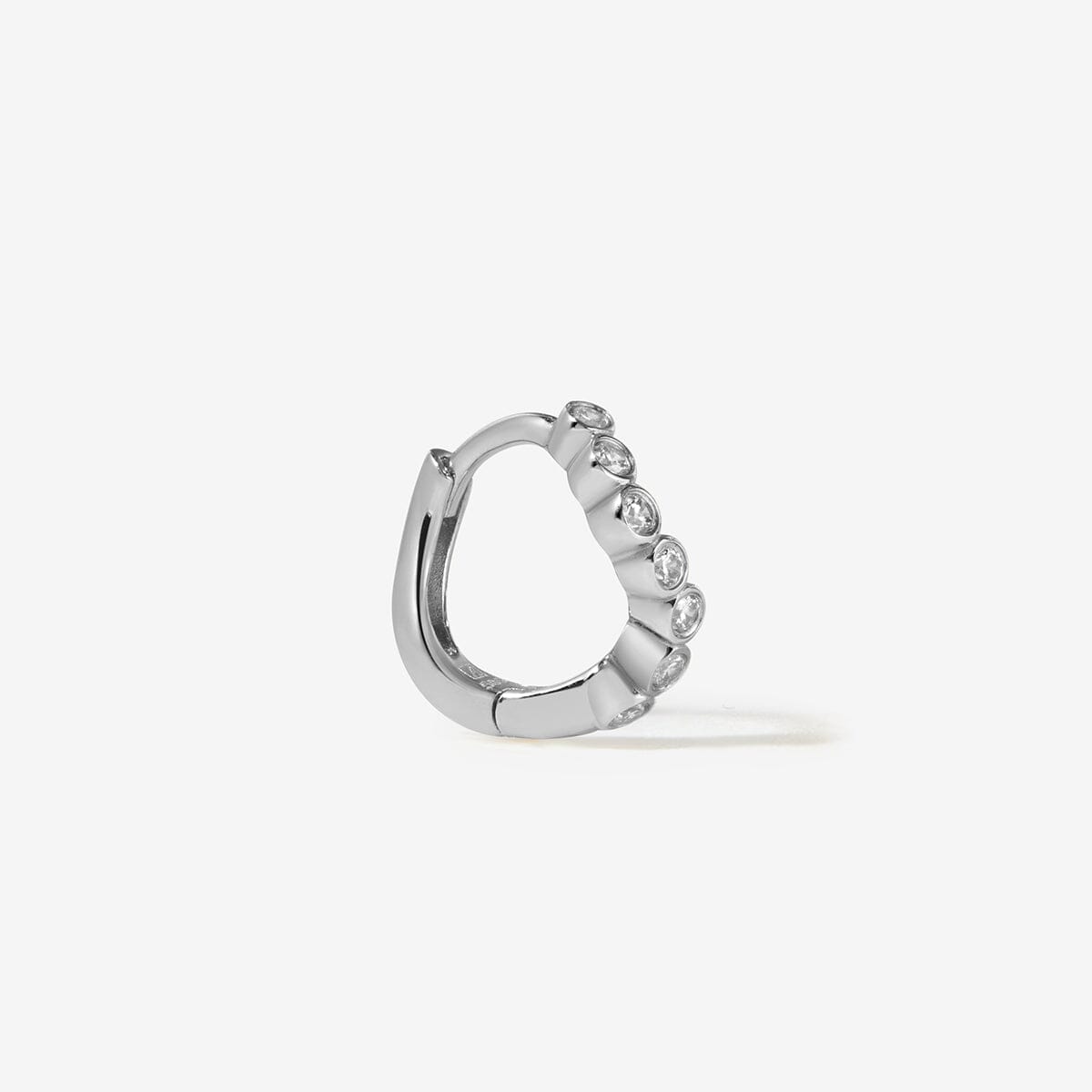 Alfred diamond mini hoop piercing
