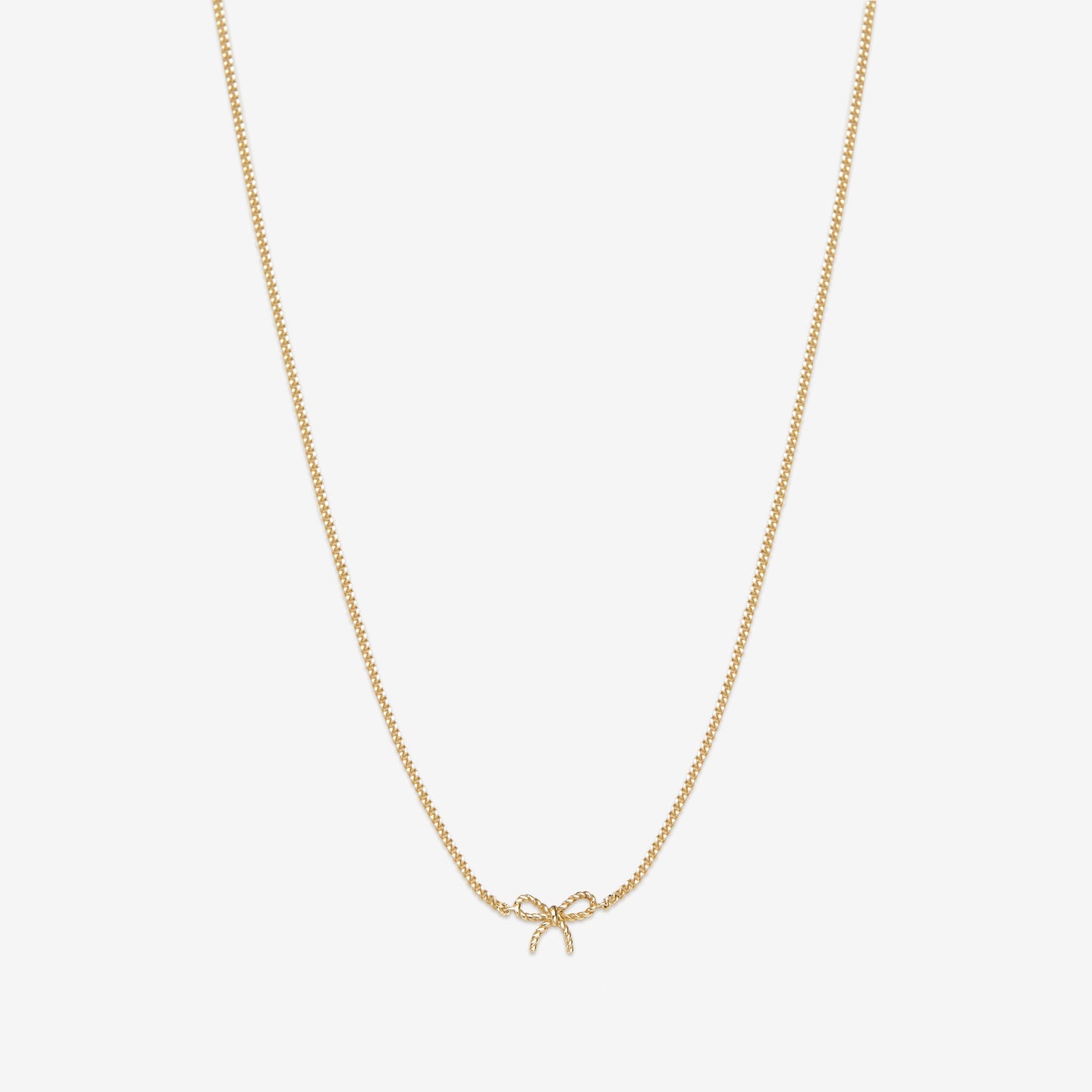 Atticus micro bow necklace