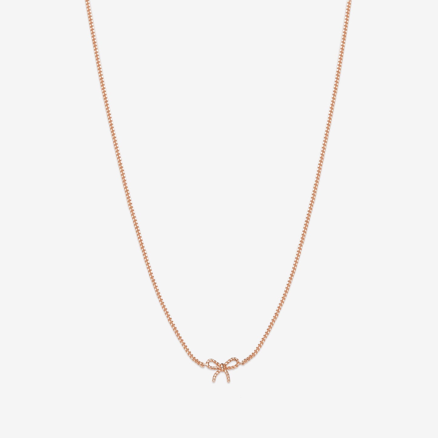 Atticus micro bow necklace