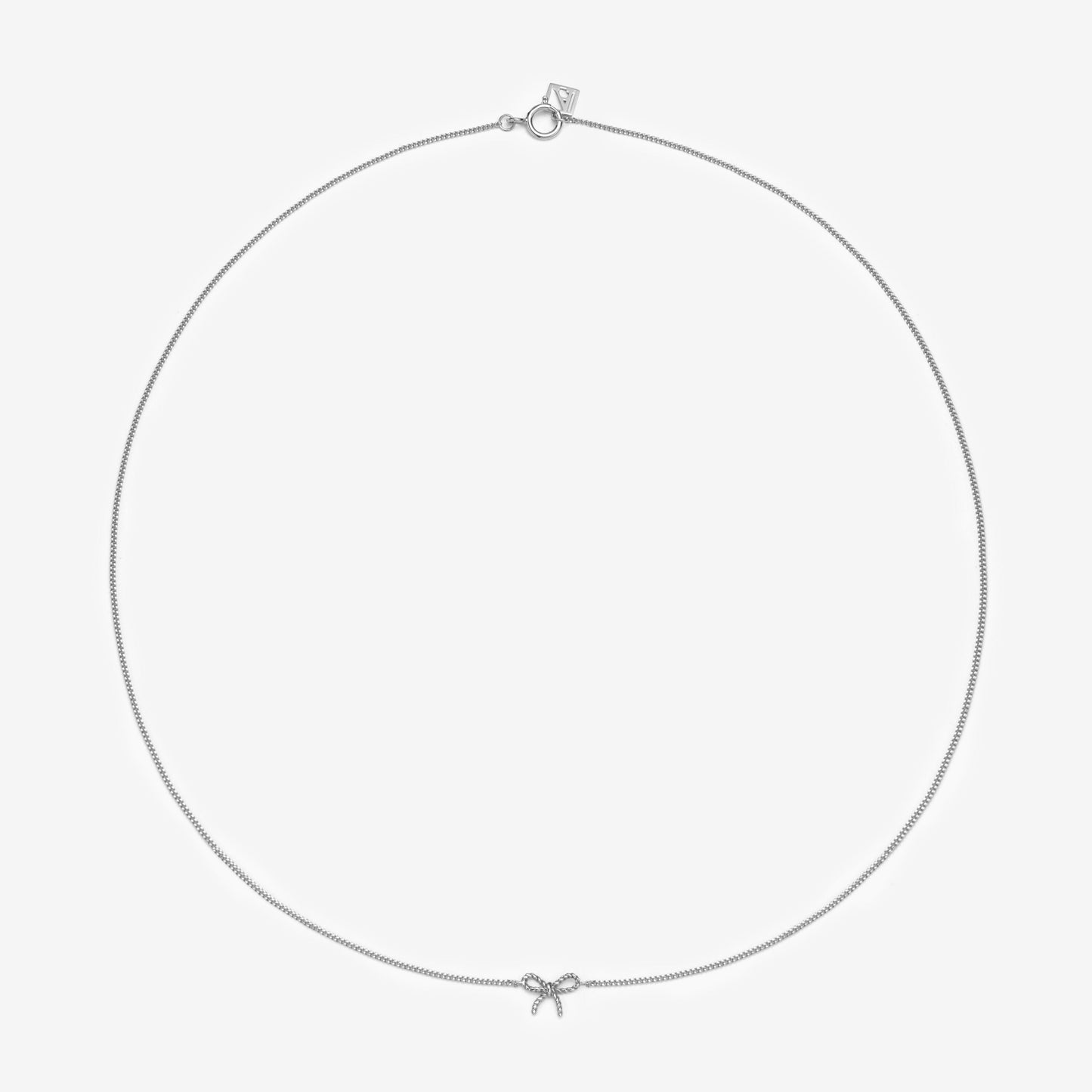 Atticus micro bow necklace