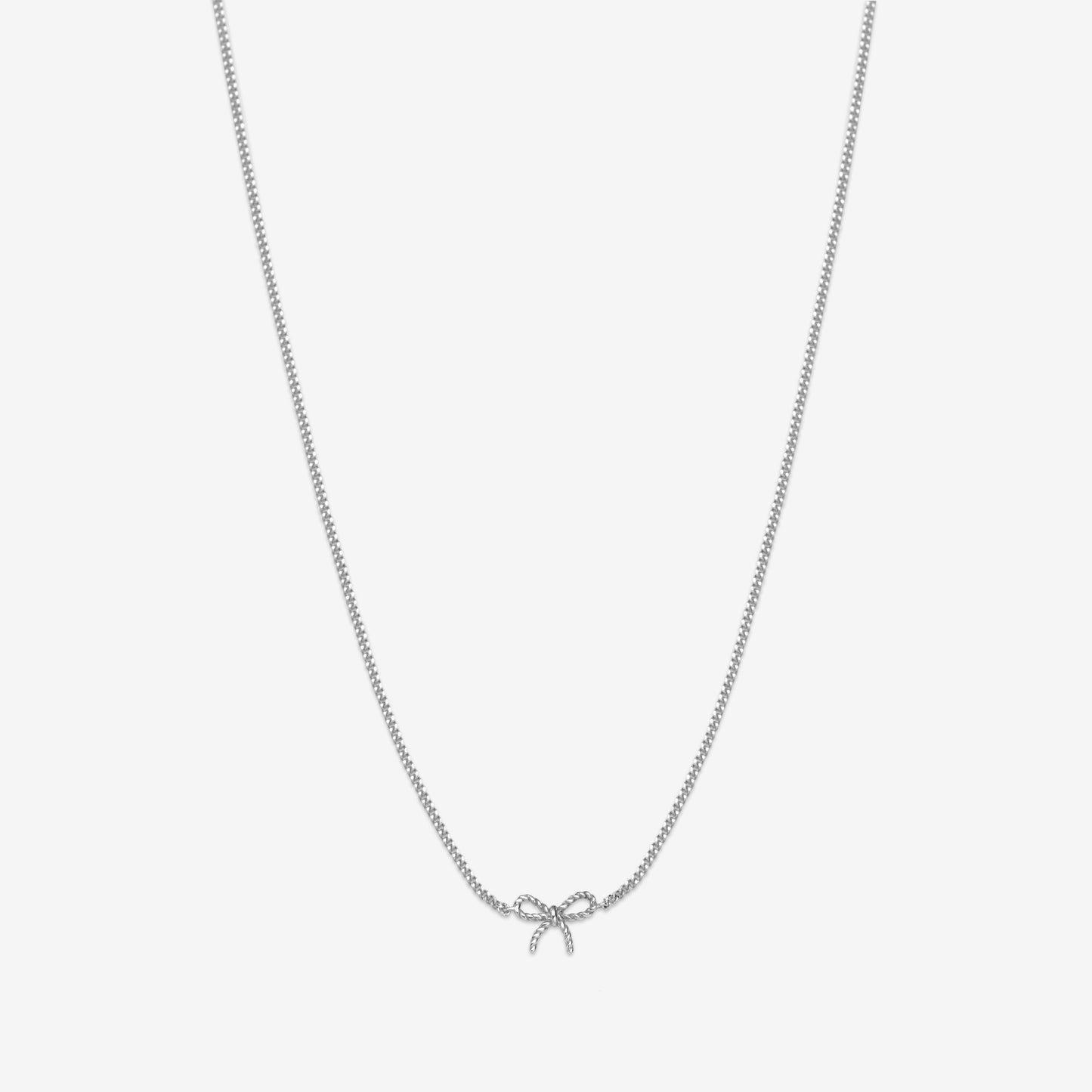 Atticus micro bow necklace