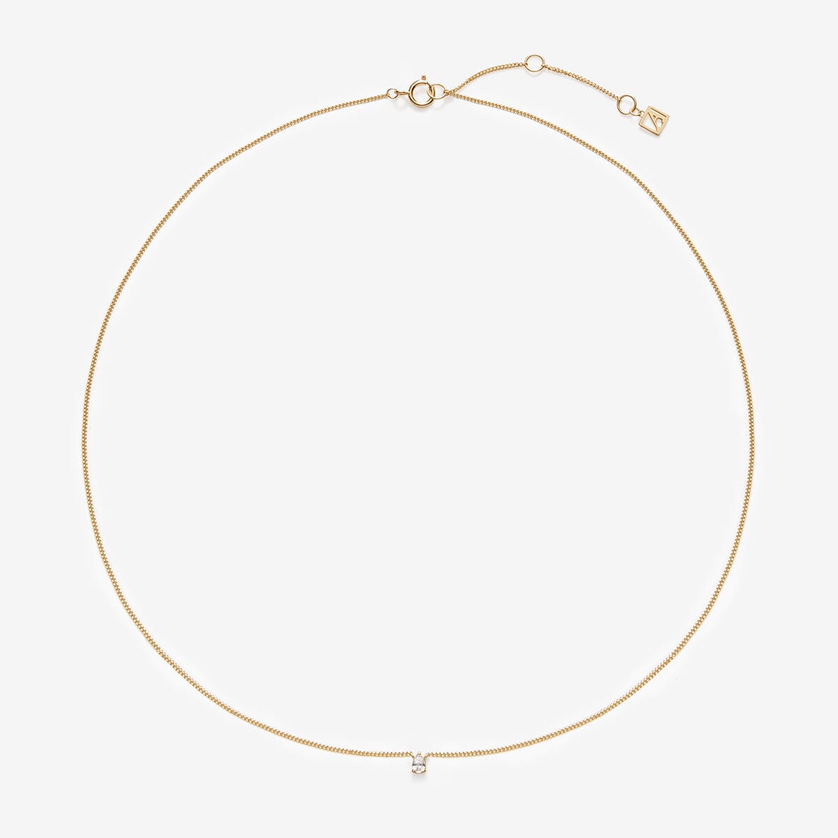 Bradd pear diamond necklace