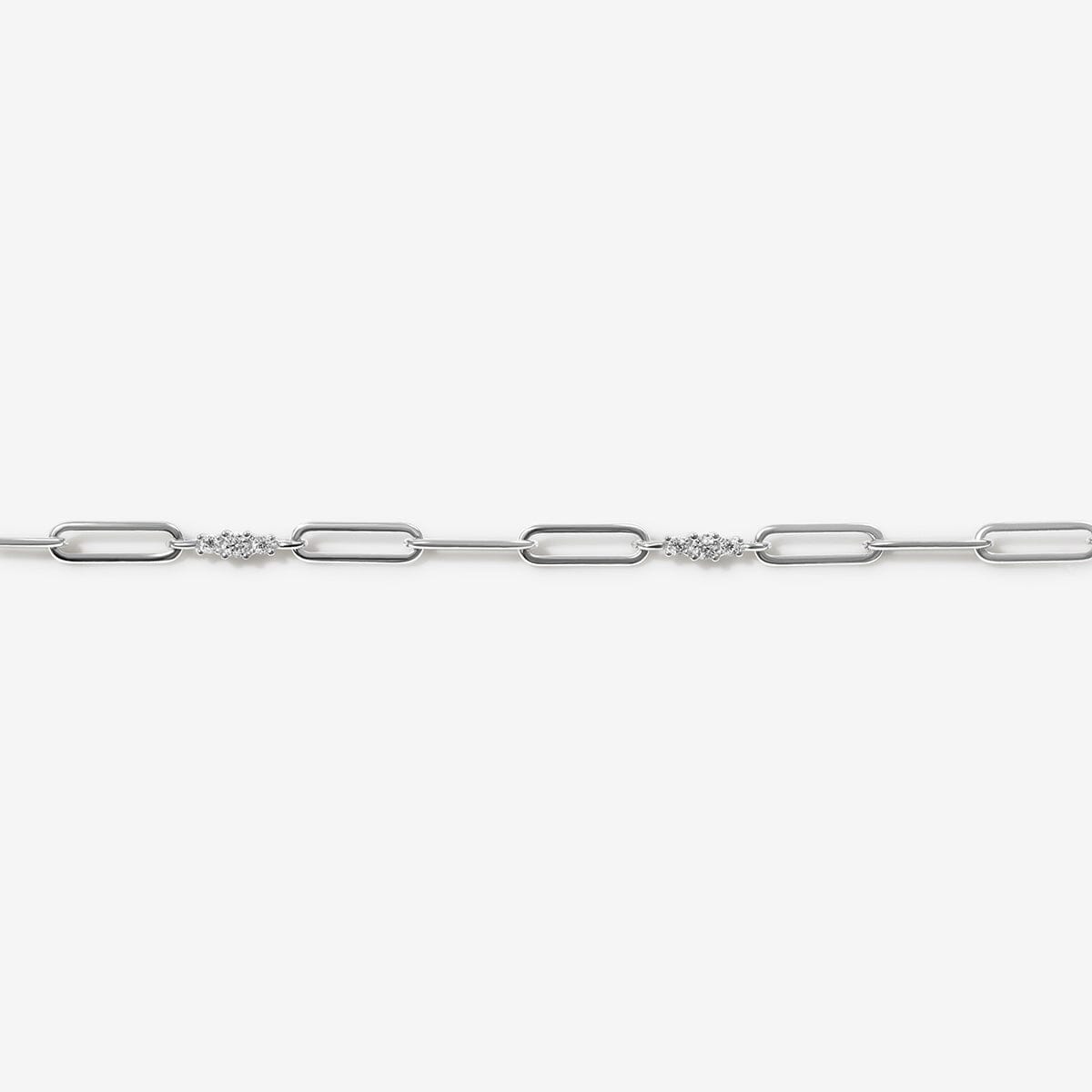 Sabi single link paperclip chain anklet