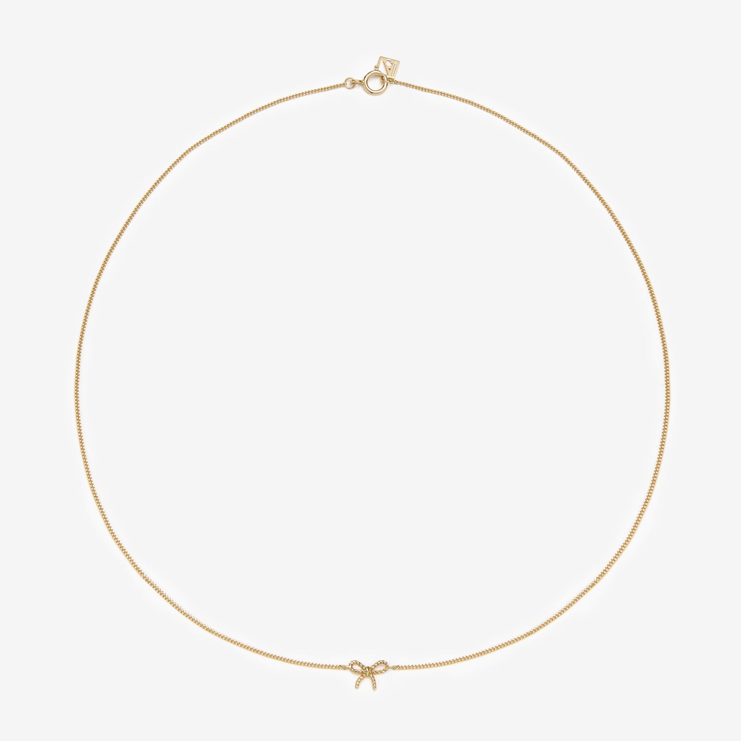 Atticus micro bow necklace