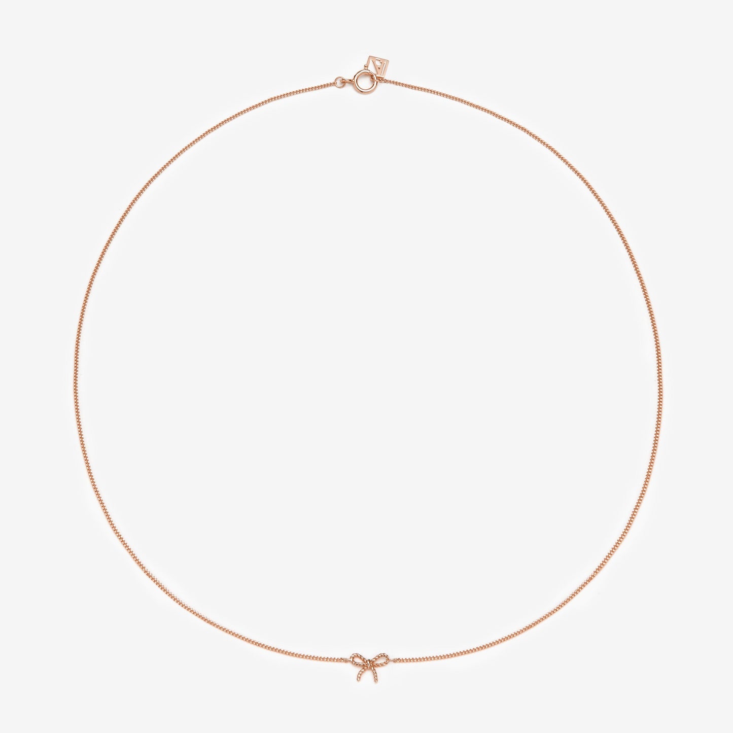 Atticus micro bow necklace