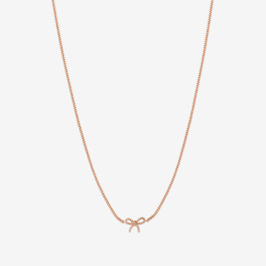 Atticus micro bow necklace