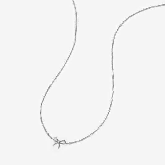 Atticus micro bow necklace