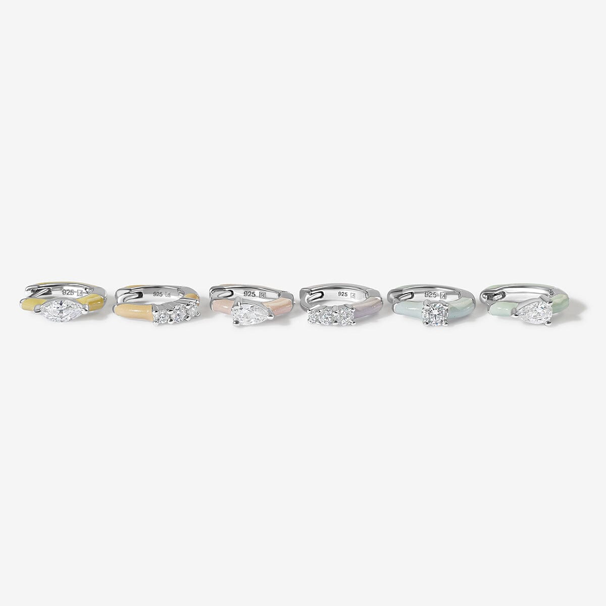 Burton enamel sherbet 6-piece earring set