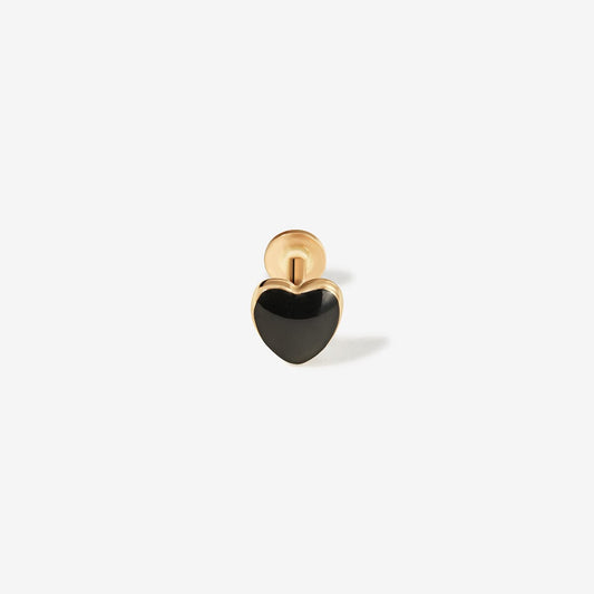 Saint black heart piercing