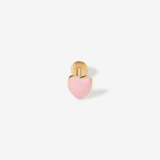 Saint pink heart piercing